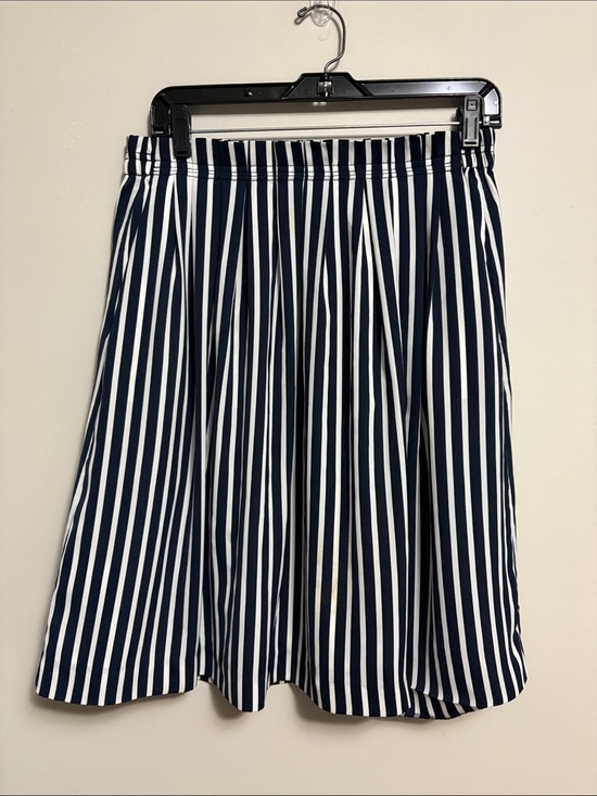 J. Crew Dresses & Skirts - J. Crew Mercantile Navy and White Striped Skater Skirt Size 8 Stretchy lined